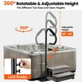 thumbnail image 2 of QinaQin Hot Tub Handrail with LED Light, 360° Rotatable Spa Side Handrail with Adjustable Height, 2 of 7