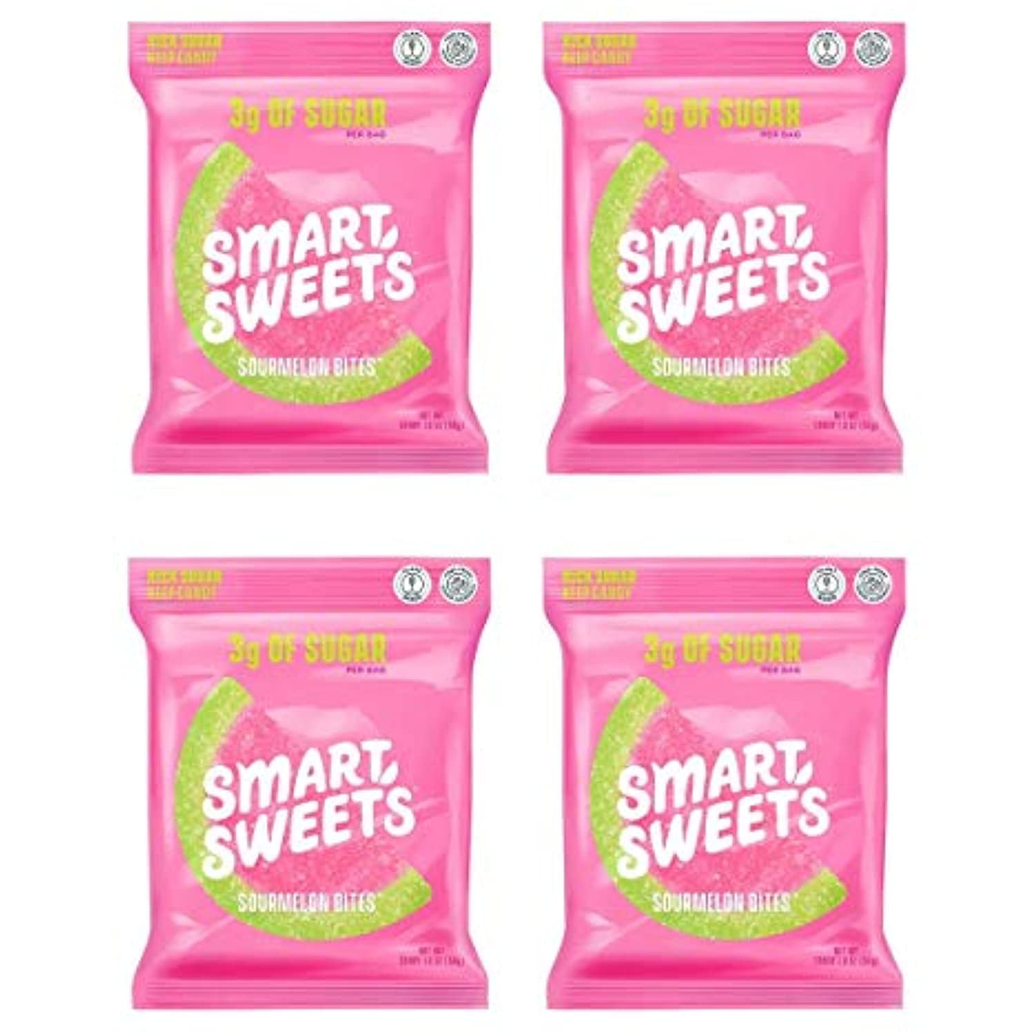 SMART SWEETS SOUR MELONS WATERMELON SOUR GUMMIES 3 G SUGAR KETO