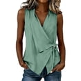 thumbnail image 3 of Brqkzdu Womens Summer Tank Tops Wrap V Neck Work Sleeveless Shirts Dressy Casual Comfy Lightweight Business Vest Tops, 3 of 7