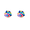 2Pcs Cat Toy Balls with Bel#3, variant on Cat Toy Balls for Indoor Cats,1.77Inch Colorful Wool Felt Interactive Pounce and Chase Toys,Handmade Soft Kitten Balls for Exercise and Boredom Relief
