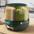 thumbnail image 4 of Gnwei 360° Rotating Food Dispenser, with 6 Compartments, Kitchen Organizer for Rice and Legumes, Grain Storage, Bean Dispenser, Rice Dispenser, Storage Container, Grain Dispenser, 4 of 6