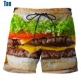 thumbnail image 2 of Unisex Casual Fun Food Hamburger 3d Print Shorts, 2 of 4