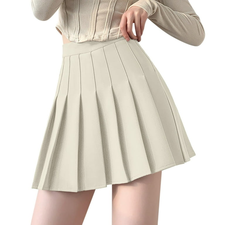 ★GLOWNY★GIRLFRIEND PLEATED MINI SKIRT (BEIGE)★正規品/人気 GIRLFRIEND PLEATED MINI SKIRT (BEIGE) - GLOWNY