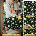 thumbnail image 5 of Football and Star Black Pattern Round Tablecloth 70"x70", Wrinkle Resistant Wipeable Table Cover for Kitchen Dining Room Picnic Patio and Party, 5 of 6