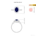 thumbnail image 6 of ANGARA Lab Grown 1.55 Ct Blue Sapphire Ring with Lab Diamond for Women in 14K White Gold (Size-8x6mm) | September Birthstone, Anniversary, Jewelry Gift for Women | Lab-Grown Blue Sapphire Ring, 6 of 9