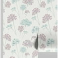 thumbnail image 6 of S4Sassy Peel and Stick Wall Covering, Soft Pastel Floral Removable Vinyl Wall Wrap - Modern Mural, Blue Instant Wallpaper for Bedroom, Bathroom, Laundry Room, Closet Interior -25"x240" inch, 6 of 7