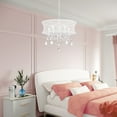 thumbnail image 6 of 6305-03 Livex Lighting Newcastle - 5 Light Chandelier in Glam Style - 20 Inches wide by 18.5 Inches high-White Finish    -Traditional Installation, 6 of 9