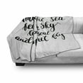 thumbnail image 3 of Saying Soft Flannel Fleece Throw Blanket, Hand Drawn Typography with Uplifting Free Themed Message Modern Ink Style, Cozy Plush for Indoor and Outdoor Use, 60" x 80", Black White, by Ambesonne, 3 of 6