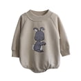 thumbnail image 1 of Gibobby Mameluco niña de manga larga de algodón con estampado de otoño para bebés recién nacidos, niñas y niños, ropa(Gris, 18-24 Meses), 1 of 4