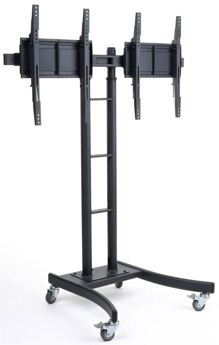 Floor Stand For TVs, Dual Monitor Mount With Side-by-Side Brackets ...