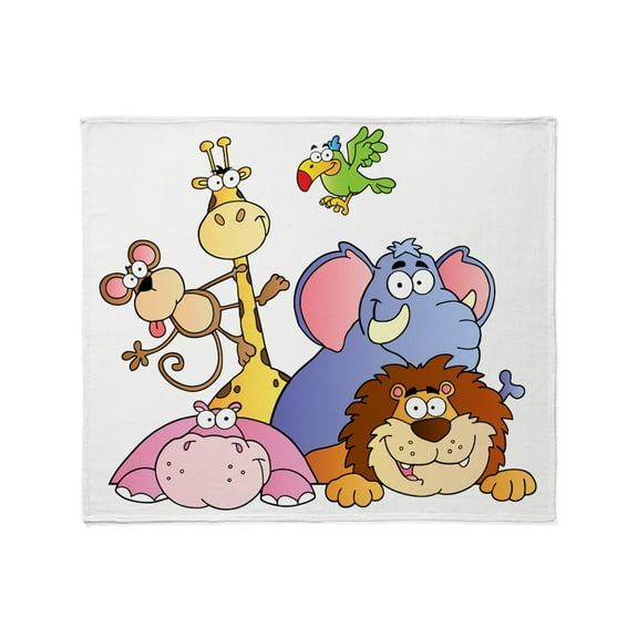 CafePress - Jungle Animals Throw Blanket - Soft Fleece Throw Blanket, 50"x60" for All Ages