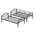 thumbnail image 5 of Twin Over Twin Metal Bunk Bed,Divided into Two Beds(Black), 5 of 8