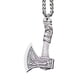 thumbnail image 1 of Ancient silver Collar con colgante de hacha de cuervo y lobo vikingo, cadena de aleación, joyería vikinga, regalos para hombres y mujeres, 1 of 5