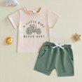 thumbnail image 2 of HCNTES Toddler Boy Summer Outfit Soft Cotton Tractor Print Tee and Shorts for Toddler Boys Summer Clothes, 2 of 4