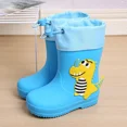 thumbnail image 2 of Botas de lluvia de goma impermeables para niños, zapatos de lluvia antideslizantes con bonito diseño de dibujos animados para niños y niñas, guardería, Rainboo para niños, 2 of 5