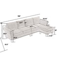 thumbnail image 2 of 106"Convertible Sectional Sofa with Storage,L-shaped sofa,Four-seater sofa, 2 of 7
