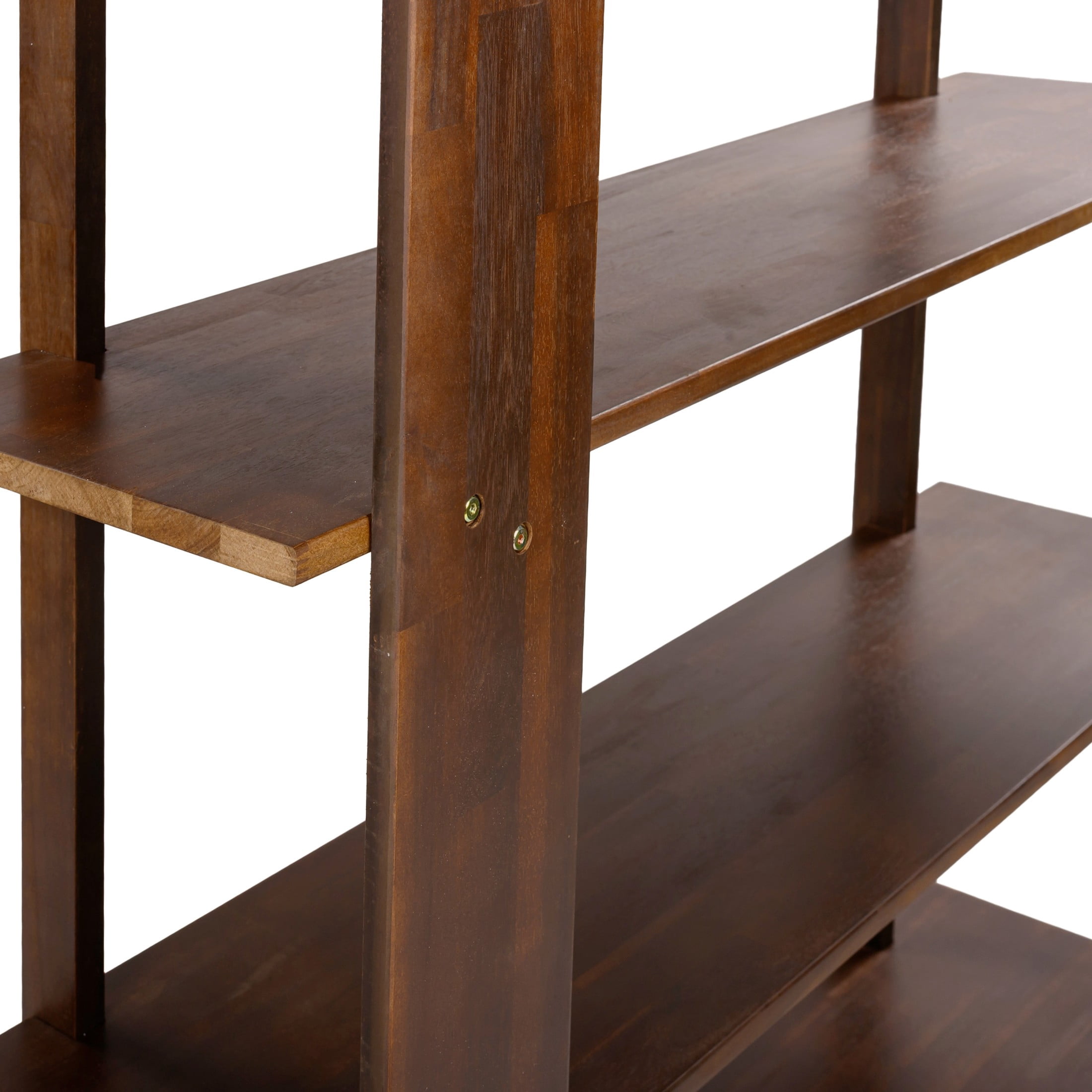 Christopher Knight Home Big 4-Tier Open Bookcase, 70.2" Solid Acacia Wood Large Display Bookshelf, Walnut Finish