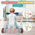 thumbnail image 6 of Wdmiya 3 in 1 Baby Walker and Activity Center for Girl, Baby Push Walkers, Sit to Stand Learning Walker, Early Educational Gifts with Music Panel for Infant Toddler 12+ Months, Blue, 6 of 7