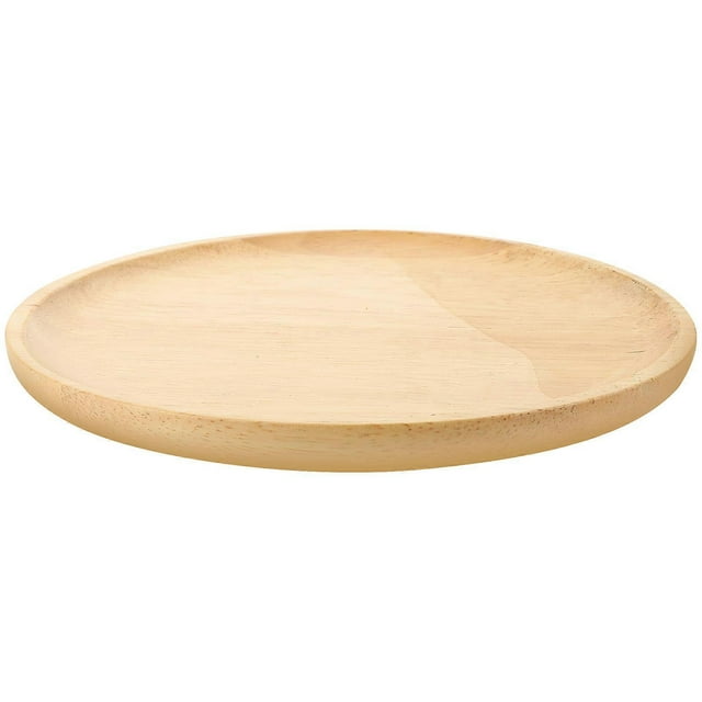 Beige Wood Dessert Tray for Home with Smooth Surface and Design 12.5 inches