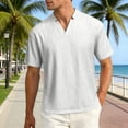 thumbnail image 2 of sususu Mens Tee Shirts Cotton , Men Clothing , Men's Casual Everyday Comfort Lightweight Short Sleeve V-Neck Tee Breathable Loose Fit T-Shirt, 2 of 4