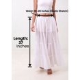 thumbnail image 3 of Sunzeyvora Women’s Cotton Tiered Maxi Skirt – Long Flowy Boho Skirt with Elastic Waist - Without Pockets, 3 of 6