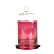 thumbnail image 1 of Candelabro de cúpula de vidrio cloche con asa en la parte superior, cúpula de campana de vidrio con base para Rosa roja, 1 of 9