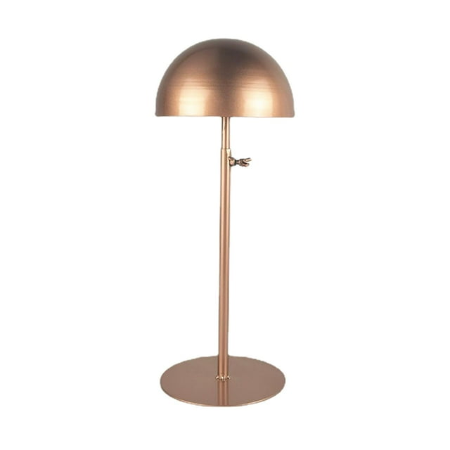 HILABEE Support de Chapeau en Métal Antique Stable à Hauteur Réglable, Coiffage, Séchage, Présentoir, Tête, Modèle pour Vitrine de Magasin, Hémisphère