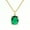 05-Emerald-May, variant on Birthstone Necklace for Women Oval Gem Pendant Necklace 3A Cubic Zirconia Stainless Steel 18k Gold Plated 18 Inches Chain