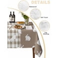 thumbnail image 2 of Japanese Rabbits Table Cloth, Waterproof Tablecloth for Rectangle Tables, Vintage Bunny Brown Farmhouse Plaid Reusable Washable Fabric Table Cover for Restaurant Kitchen Dining Tables 54"x108", 2 of 9