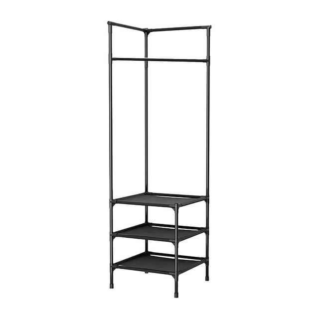 Dvruxg Portemanteau Autoportant Organisateur de Garde-Robe, Simple Arbre de Hall avec 2 Étagères de Rangement, Organisateur de Rangement d'Angle, pour Entrée, Chambre