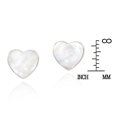 thumbnail image 4 of Romantic Hearts White Pearl Valentine Love .925 Sterling Silver Stud Earrings, 4 of 5