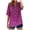 01 Purple, variant on Fewfanhot Shirts for Women Plus Size V Neck T Shirts Summer Short Sleeve Tees Casual Loose Fit Cotton Tunic Tops