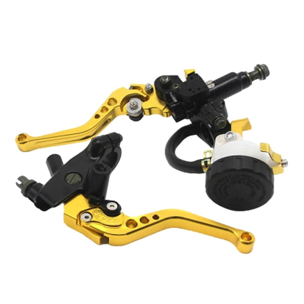 De 2 Palancas De Cilindro De Embrague De De 7/8 Pulgadas, Conjunto De Accesorios Para Motocicleta dorado Yotijar Palanca de freno hidráulico