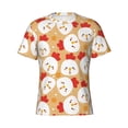 thumbnail image 4 of Vsdgher Cartoon Chicken Print Men's Dry Fit Mesh Athletic Shirts Moisture Wicking Tennis T-Shirt Tops, 4 of 9