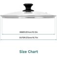 thumbnail image 4 of 10.25 In Glass Lid for Frying Pan, Tempered Replacement Cover for All 10.25 inches Cookware for Skillets, Round Cast Iron, Cast Aluminium, Stainless Steel Pans &Pots, 4 of 8