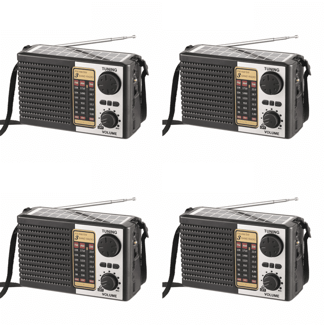 DQrwqpou AM FM SW Radio Emergencia Solar Compatible Con Con Linterna LED (F10BTS)