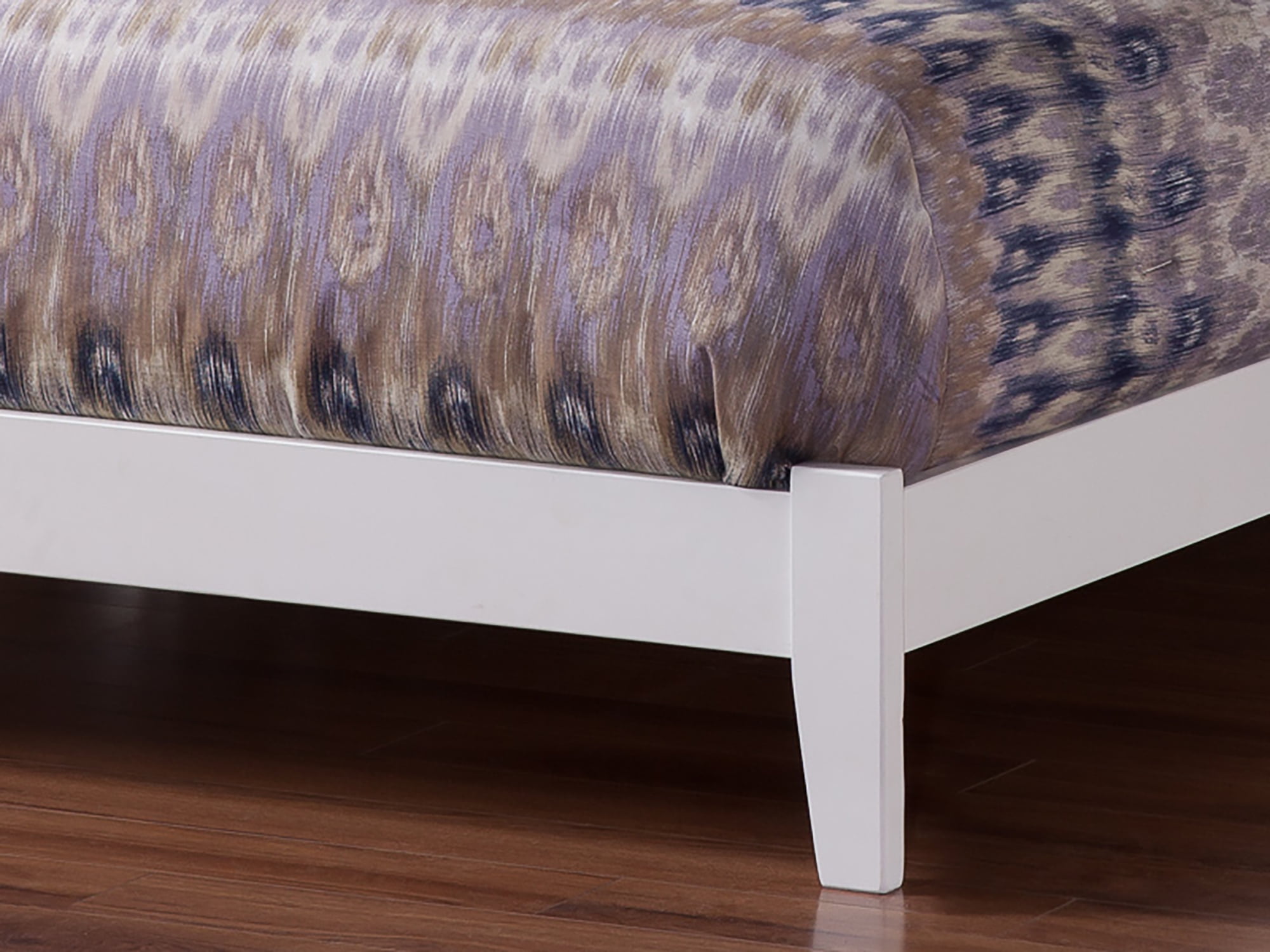 AFI Madison Queen Low Profile Wood Platform Bed, White
