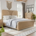 thumbnail image 4 of Furniture of America Shalema Adult Queen Rounded Edges Solid Wood Panel Bed, Natural, 4 of 14