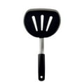 thumbnail image 2 of Kitchen Utensils Heat Resistant Cooking Silicone Pancake Spatula Wide Flexible Spatula Non Stick Pan Round Pancake Spatula Hot Cooking Spatula Slotted Spatula for Fish, Eggs, set of 1(Black,12.6x6"), 2 of 4