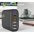 thumbnail image 2 of Quick Charge 3.0 Type-C USB Fast Charging Station [5 Ports for Multiple Devices] with AC Wall Outlet Power Supply for Sonim XP5s, XP8, 2 of 7