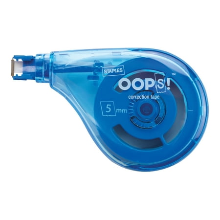 Staples OOPS Correction roller 0.197 in x 32.8 ft blue