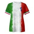 thumbnail image 4 of Afdoent T-Shirts pour Femmes Famille Printemps Été Imprimé Italien Manches Courtes Col Rond Haut Coupe Ample, 4 of 5