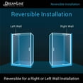 thumbnail image 3 of DreamLine Flex 34 1/2 in. D x 50-54 in. W x 72 in. H Semi-Frameless Pivot Shower Enclosure in Chrome, 3 of 10