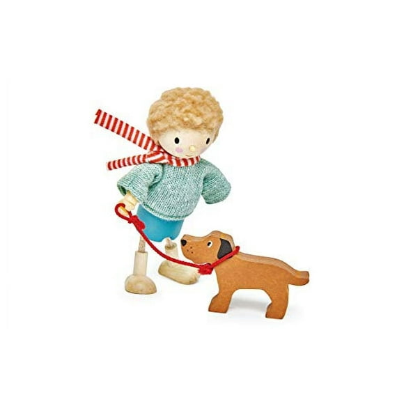 Tender Leaf Toys - The Goodwood Family - Muñeca flexible en miniatura de madera, figura de acción multicultural para casa de muñecas - Fomenta el juego divertido creativo e imaginativo para niños - Ed