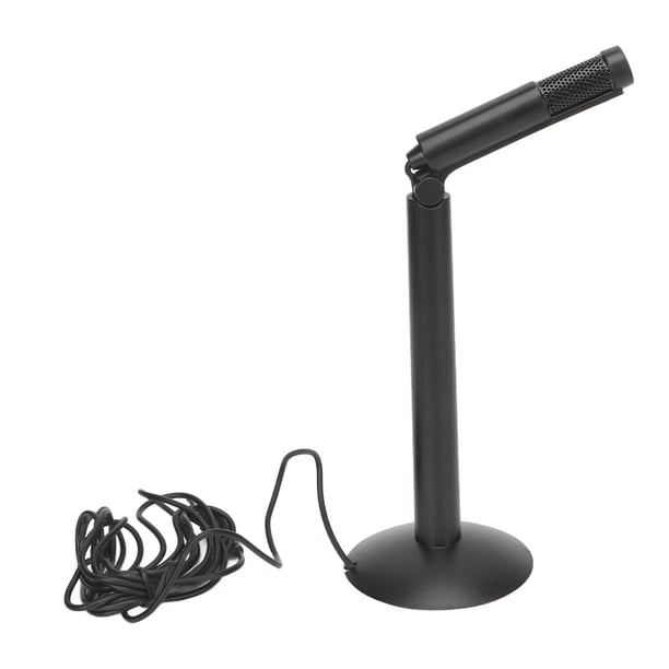 Micrófono Para Computadora De Escritorio, Micrófono De Escritorio De Condensador, Captación De Sonido Integral De 360 grados, Alta Sensibilidad, Negro, Plegable,