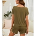 thumbnail image 6 of Richie House Pajamas Sets Short Sleeve Sleepwear Womens V-neck PJ Set Night RHW2925-D-L, 6 of 7
