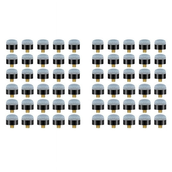 60Pcs Pieces 12 Mm/13 mm Billiard Pool Cue Stick Tips Screw on Tips Ferrules Replacement Billard Pool Accessories