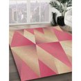 thumbnail image 3 of Ahgly Tapis Rond Lavable en Machine Intérieur Transitionnel Rouge, 4 Pieds Rond, 3 of 7