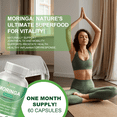 thumbnail image 3 of DEZEN Moringa Oleifera Capsules 800mg– Herbal Superfood Supplement, Antioxidant & Immune Support Pack 2, 3 of 9