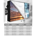 thumbnail image 7 of Outdoor TV Cover 60 to 65 Inch Weatherproof, Navy Gray Graffiti Block Waterproof TV Screen Protector for Outside Decor with Zipper and Pocket 58"L x 37"H , Modern Abstract Texture Art, 7 of 7
